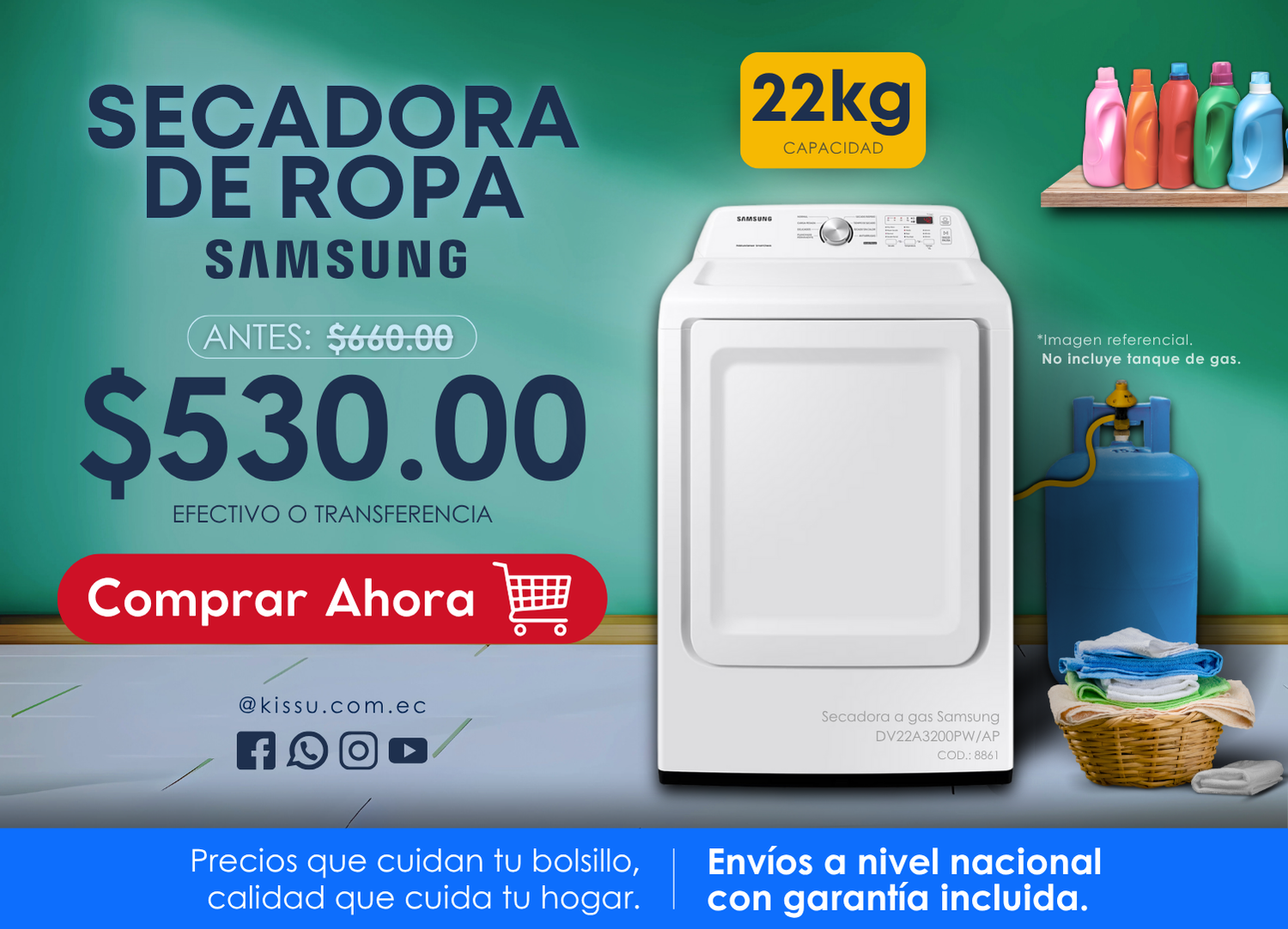 SECADORA SAMSUNG GAS JULIO