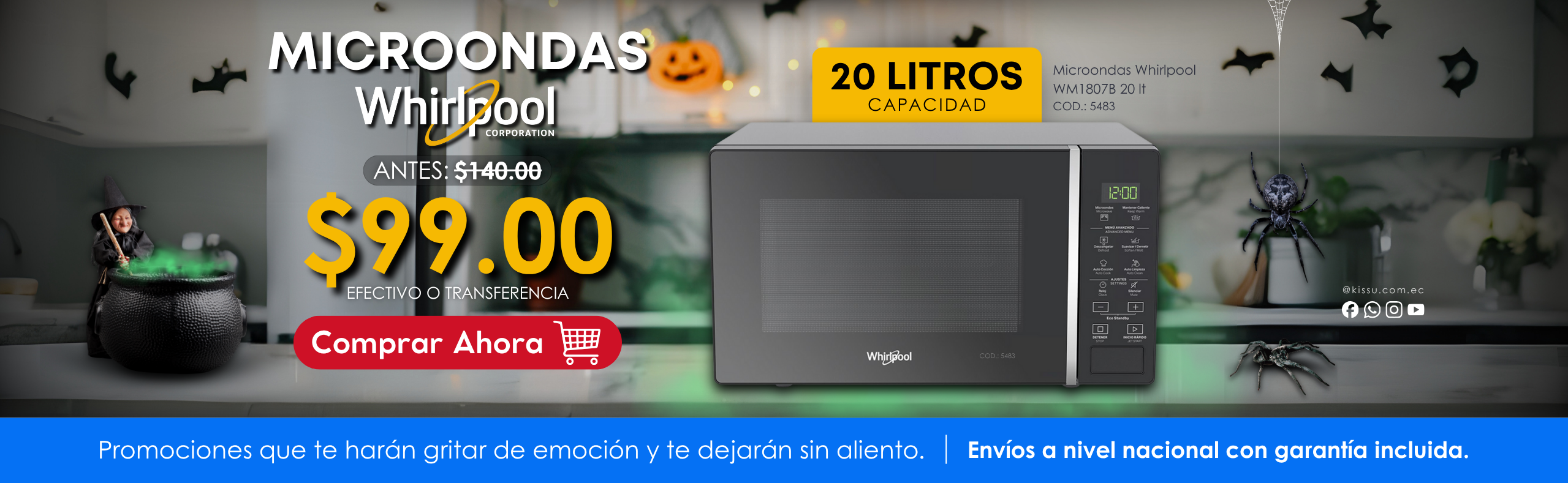 OCTUBRE 2025 5483 MICROONDAS WHIRLPOOL WM1807B