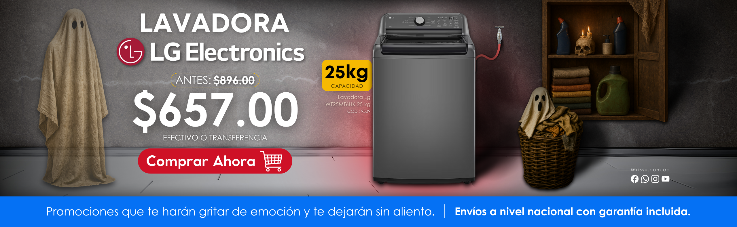 OCTUBRE 2025 9509 LAVADORA LG WT25MT6HK