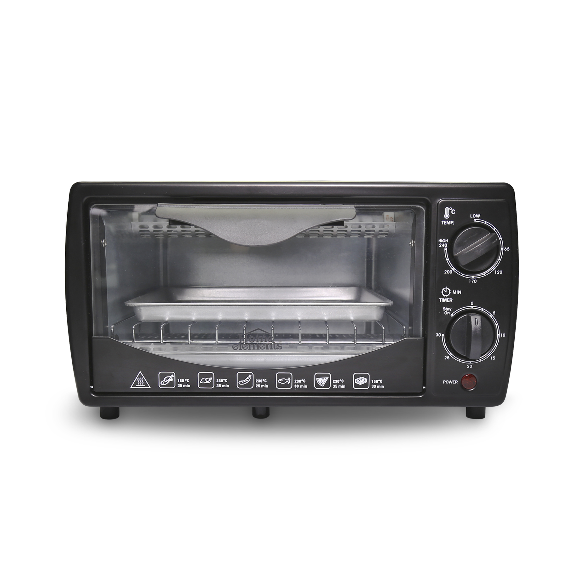 Horno Tostador con Freidora de Aire - 2 Productos en 1 - Home Elements