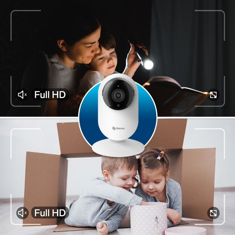 CAMARA DE SEGURIDAD PARA INTERIOR STEREN CCTV-204 FULL HD WIFI CON VISION  NOCTURNA