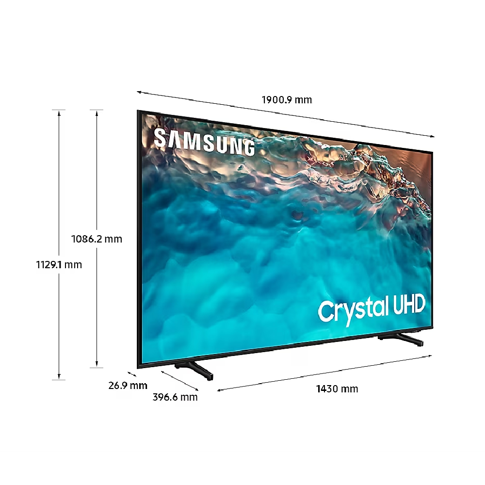 SMART TV SAMSUNG UN85BU8000PXPA 85  4K UHD LED HDR 10 PLUS TIZEN CRYSTAL  UHD