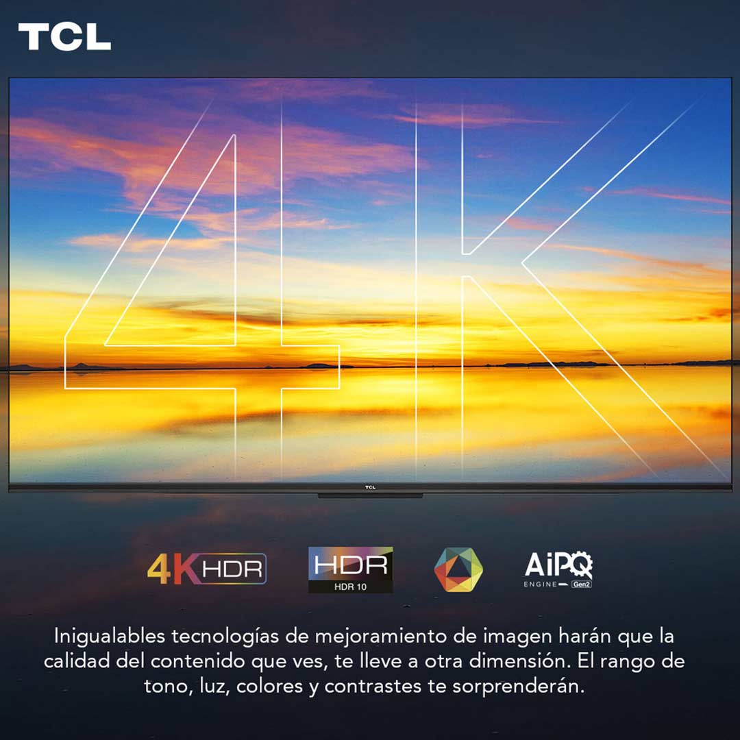 TV TCL 65 4K SMART HDR GOOGLE TV CON MANDO DE VOZ