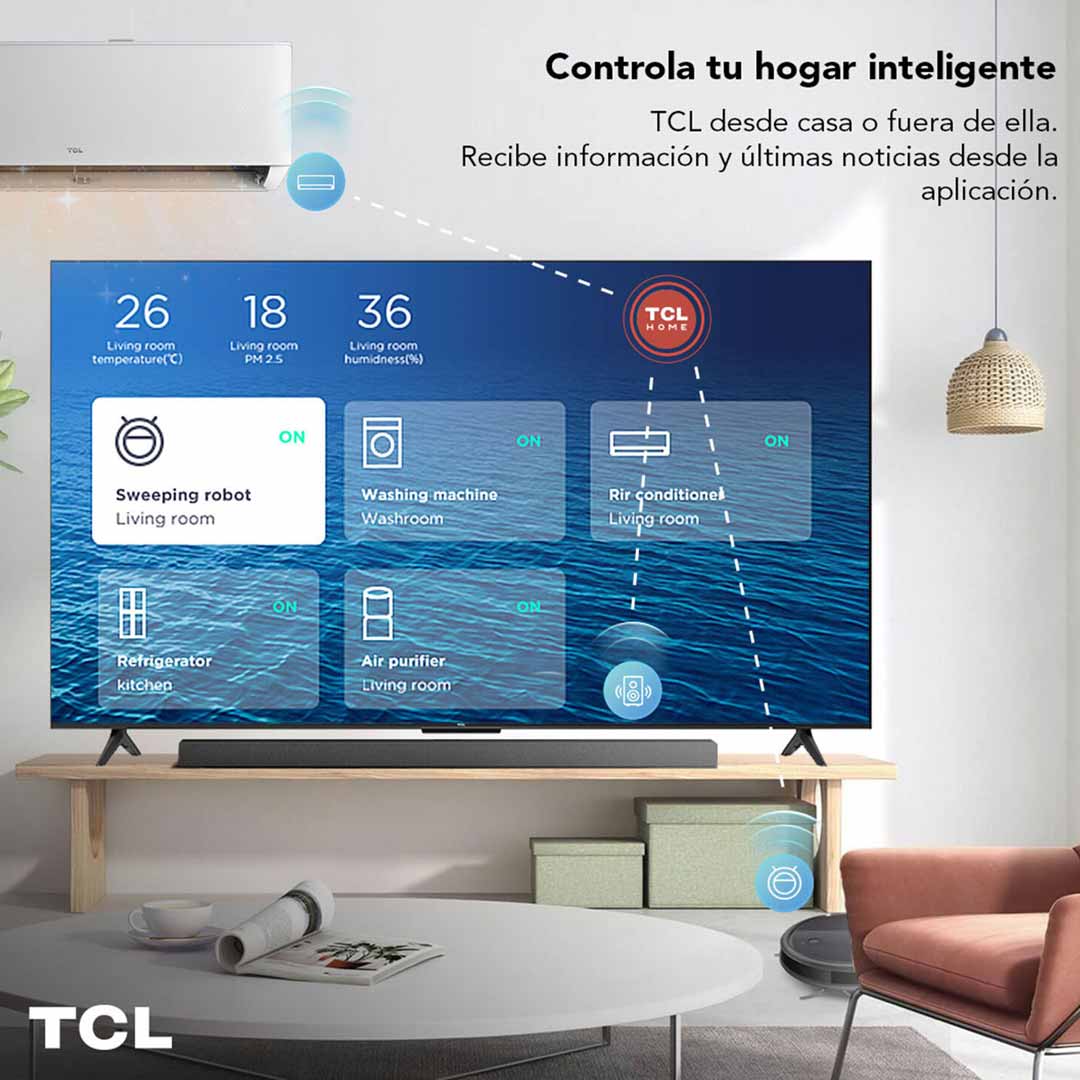 TV LED 65  TCL 65P635, LCD, 4K HDR TV, Google TV, Control por