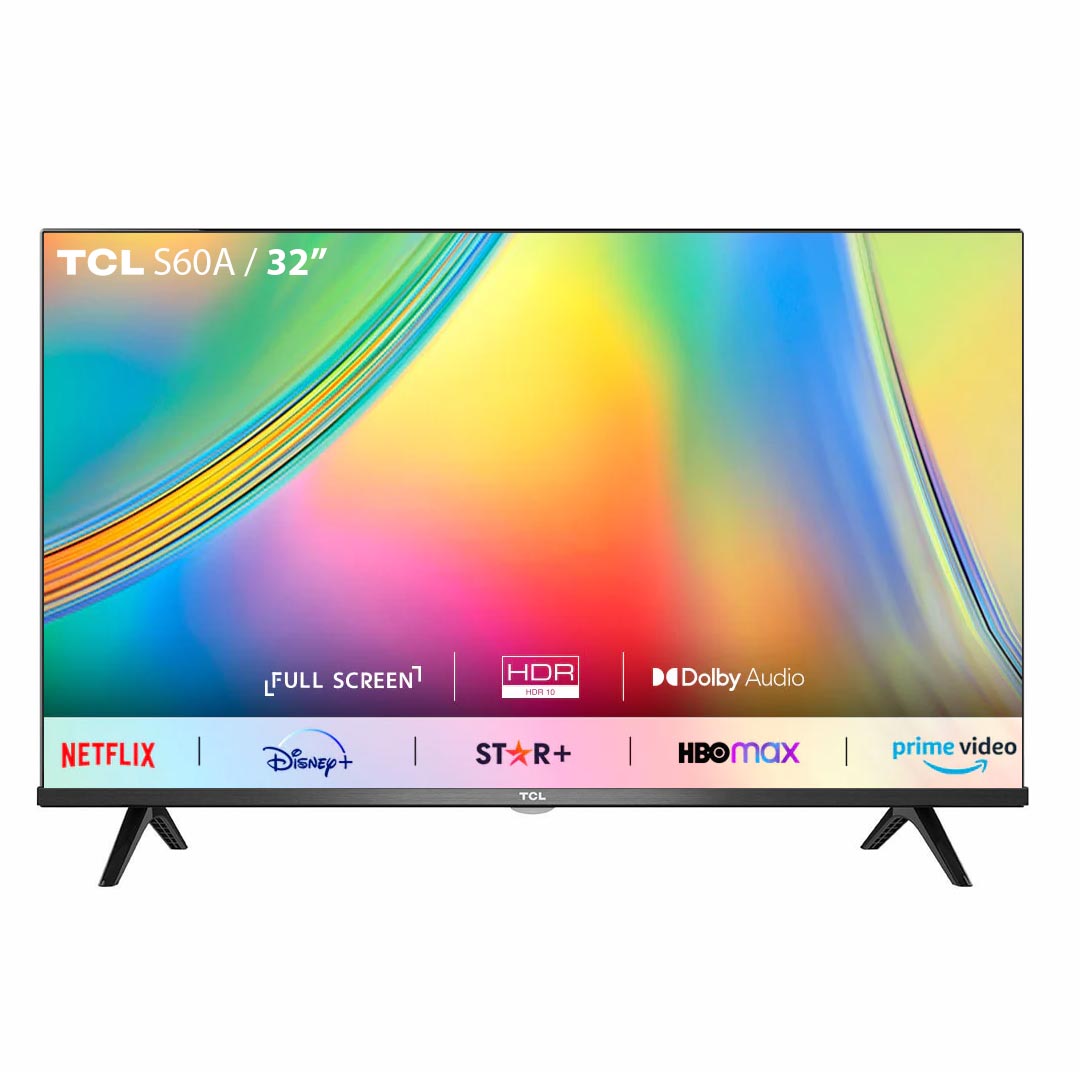 SMART TV TCL 32S60A 32  HD (1366X768) LED HDR ANDROID GOOGLE TV DISEÑO  FRAMELESS BORDES DELGADOS MANDO DE VOZ