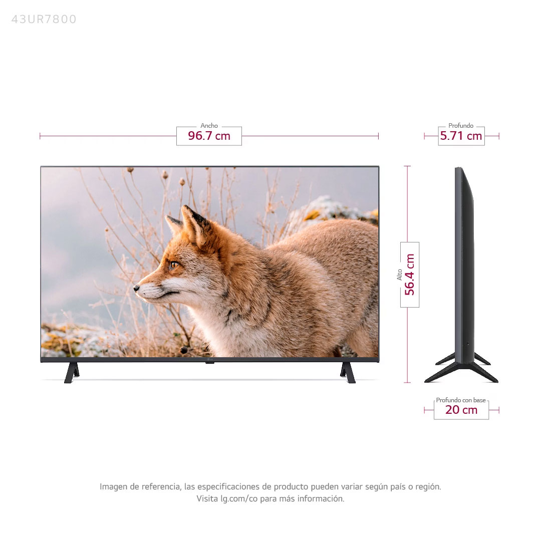 Pantalla Led LG 43 Ultra HD 4K Smart TV 43UR7800PSB