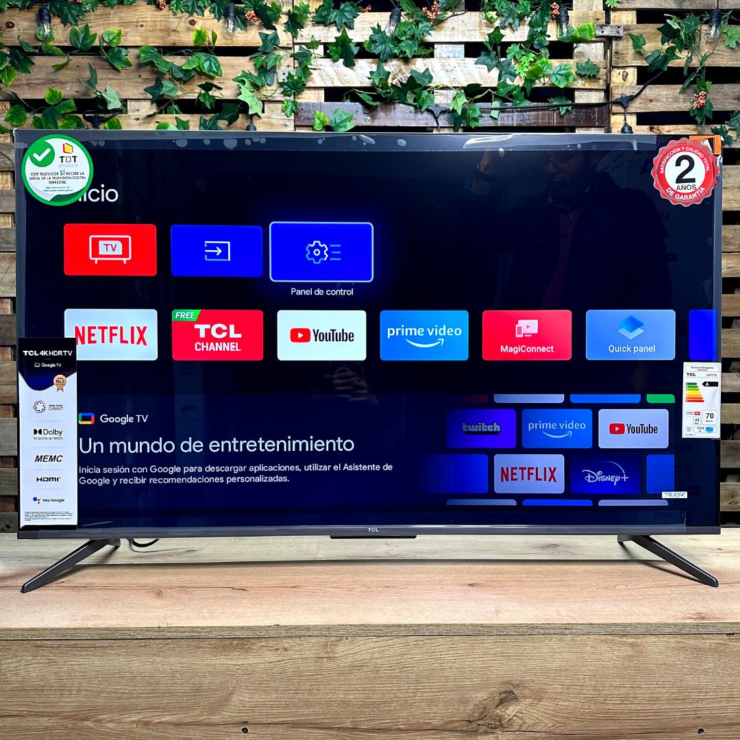 SMART TV TCL 43S5400A 43  FHD (1920X1080) LED HDR 10 ANDROID GOOGLE TV SIN  BISEL DISEÑO METÁLICO MANDO DE VOZ