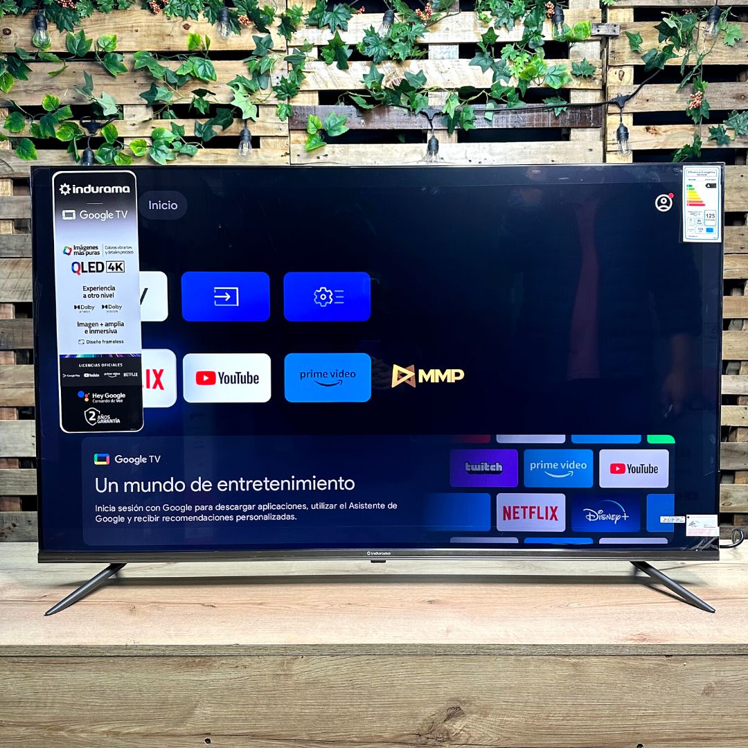 SMART TV INDURAMA 50TIKGFQLED 50  4K UHD QLED HDR ANDROID GOOGLE TV GAME  VISUAL EXPERIENCE