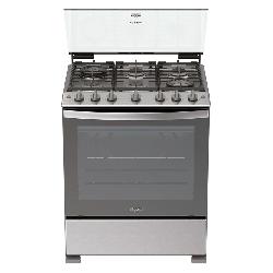 COCINA A GAS MABE EM7635FX0 5 QUEMADORES TRIPLE CORONA GRILL A GAS 76 CM