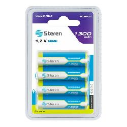 PILAS AA STEREN BAT-NM-AA 4 PILAS RECARGABLES 1300 MAH