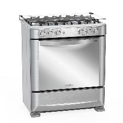 COCINA A GAS MABE EM7635FX0 5 QUEMADORES TRIPLE CORONA GRILL A GAS 76 CM