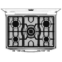 COCINA A GAS MABE EM7635FX0 5 QUEMADORES TRIPLE CORONA GRILL A GAS 76 CM