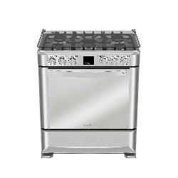 Cocina Gas - Aspes ACM1404B, 85 cm, 4 fuegos, Blanco