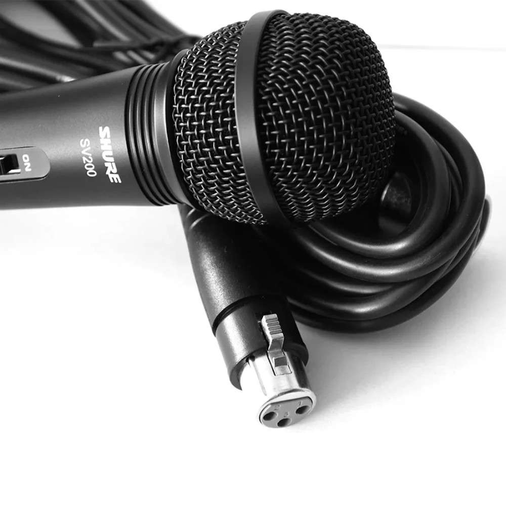 SHURE SV200 Micrófono dinámico con switch On/Off y cable canon-canon